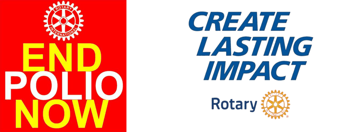 END POLIO NOW-campagne van Rotary — “Create Lasting Impact”.